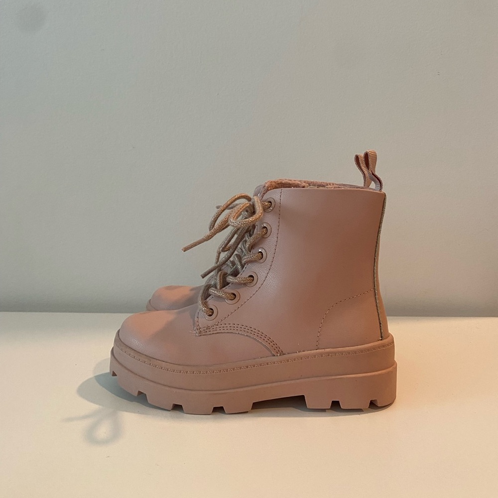 H&M Blush Pink Combat Boots